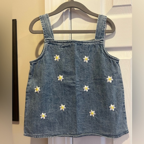 Other - Rumi + Ryder Denim Tank Top with Daisy Embroidery